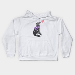 Borzoi watercolour Kids Hoodie